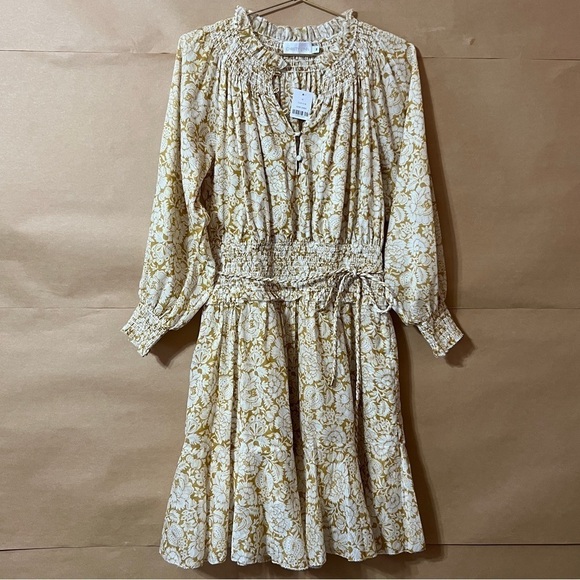 Christy Lynn | NWT Susie Dress Sunflower Popover Mini Dress Smocked Boho Size M - Picture 1 of 14